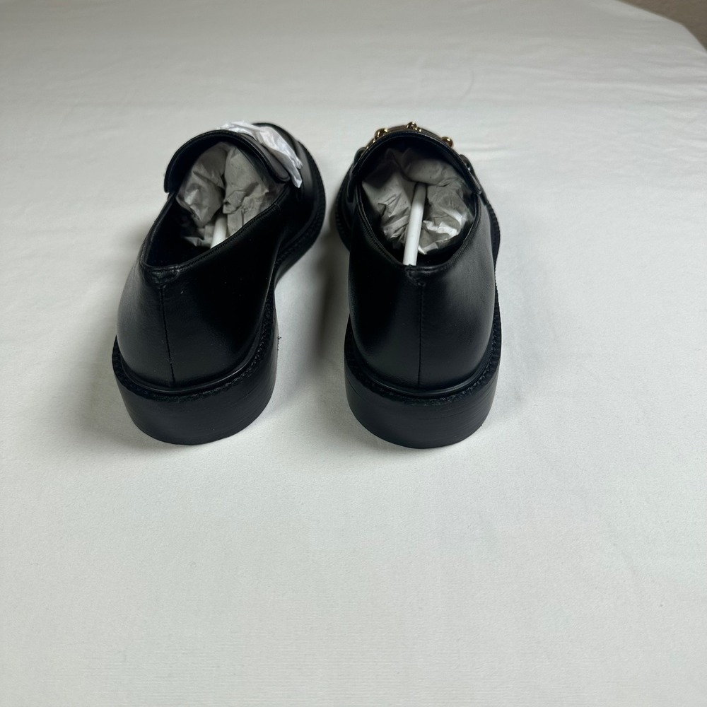 Lisa Vicky Zany-V Black Sheep Nappa‎ Loafers Gold Hardware Women's Size 5M NIB - Picture 9 of 13